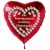 Roter Herzluftballon, "Zur Rosenhochzeit herzlichste Glückwünsche!" , inklusive Helium