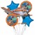 Ballon-Bouquet aus 5 Planes Luftballons, inklusive Helium zum Kindergeburtstag