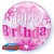 Happy Birthday Pink, Bubble Luftballon (mit Helium)