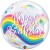 Happy Birthday Regenbogen Einhörner, Bubble Luftballon (mit Helium)