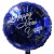 Silvester-Luftballon aus Folie, Happy New Year, Feuerwerk, Champagnergläser, mit Helium gefüllt