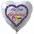 Alles Liebe zur Einschulung. Weißer Luftballon in Herzform für Jungen inklusive Helium-Ballongas