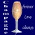 Hochzeit-Luftballon aus Folie, Champagnerglas, Forever Love, ohne Helium