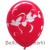 Luftballons Hochzeit, Latex, 50 Stück, Hochzeitstauben, Rubinrot