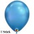 Chrome Luftballon Blau, Latex 27,5 cm Ø 1 Stück, Qualatex