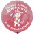 Alles Gute zum Schulanfang! Rosa Luftballon mit Einhorn, personalisiert, mit Namen, inklusive Helium-Ballongas
