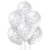 Silberne Luftballons, Zahl 25, zur Silberhochzeit, 25 Stück