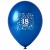 Luftballons mit der Zahl 18, Blau, Kristall, 5 Stück