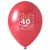 Luftballons mit der Zahl 40, Rot, Kristall, 5 Stück