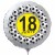 Luftballon aus Folie mit Helium, 18. Geburtstag, Fußball