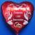 Roter Herzluftballon zur Hochzeit, Hochzeitsringe, Поздравляем с днем бракосочетания, inklusive Helium
