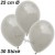 Luftballons 25 cm Ø, Silbergrau, 30 Stück, 3 x 10
