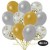 30er Luftballon-Set Metallic, 10 Gold-Konfetti,10 Metallic-Gold und 10 Metallic-Silber Luftballons