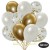 30er Luftballon-Set, 10 Gold-Konfetti, 10 Metallic-Weiß und 10 Chrome-Gold Luftballons