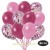 30er Luftballon-Set Metallic, 10 Pink-Konfetti,10 Metallic-Rosé und 10 Metallic-Burgund Luftballons