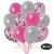 30er Luftballon-Set Metallic, 10 Pink-Konfetti,10 Metallic-Pink und 10 Metallic-Silber Luftballons