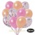 30er Luftballon-Set Metallic, 10 Rosa-Konfetti,10 Metallic-Rosé und 10 Metallic-Lachs Luftballons