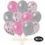 30er Luftballon-Set Metallic, 10 Rosa-Konfetti,10 Metallic-Rosé und 10 Metallic-Silber Luftballons