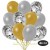 30er Luftballon-Set Metallic, 10 Silber-Konfetti,10 Metallic-Gold und 10 Metallic-Silber Luftballons