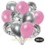 30er Luftballon-Set, 10 Silber-Konfetti, 10 Metallic-Rosé und 10 Chrome-Silber Luftballons
