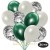 30er Luftballon-Set, 10 Silber-Konfetti, 10 Metallic-Weiß und 10 Chrome-Grün Luftballons
