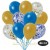30er Luftballon-Set Metallic, 5 Blau, 5 Gold-Konfetti,10 Metallic-Blau und 10 Metallic-Gold Luftballons