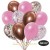 30er Luftballon-Set, 5 Roségold, 5 Rosa-Konfetti,10 Metallic-Rosé und 10 Chrome-Kupfer Luftballons