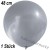 Luftballon, Latex, 48 cm Ø, Silber, 1 Stück