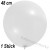 Luftballon, Latex, 48 cm Ø, Weiß, 1 Stück