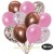 50er Luftballon-Set, 8 Rosa, 7 Roségold-Konfetti, 18 Metallic-Rosé und 17 Chrome-Kupfer Luftballons