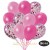 50er Luftballon-Set Metallic, 15 Pink-Konfetti, 18 Metallic-Rosé und 17 Metallic-Pink Luftballons