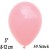 Luftballons Mini, Babyrosa, 50 Stück, 8-12 cm 