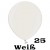 Luftballons Mini, Perlmuttfarben, 25 Stück -  Weiß