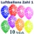 Luftballons mit der Zahl 1  zum 1. Geburtstag, bunt gemischt, 30cm, 10 Stück