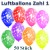 Luftballons mit der Zahl 1  zum 1. Geburtstag, bunt gemischt, 30cm, 50 Stück