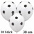Motiv-Luftballons-Fußball, 30 cm, 10 Stück, weiß