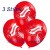 Glückwünsche, Motiv-Luftballons, Rot 3 Stück