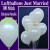 Luftballons Hochzeit, Latex, 100 Stück, Just Married, Elfenbein-Metallic