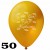 Luftballons, Latex, Alles Gute zur Konfirmation, 30 cm Ø, Gold, 50 Stück
