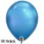 Chrome Luftballons Blau, Latex 27,5 cm Ø 10 Stück, Qualatex
