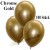 Chrome Luftballons Gold, Latex 28-30 cm Ø, 100 Stück