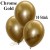 Chrome Luftballons Gold, Latex 28-30 cm Ø, 10 Stück