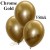 Chrome Luftballons Gold, Latex 28-30 cm Ø, 5 Stück