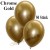 Chrome Luftballons Gold, Latex 28-30 cm Ø, 50 Stück