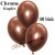 Chrome Luftballons Kupfer, Latex 28-30 cm Ø, 100 Stück