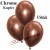 Chrome Luftballons Kupfer, Latex 28-30 cm Ø, 5 Stück