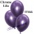 Chrome Luftballons Lila, Latex 28-30 cm Ø, 10 Stück
