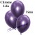 Chrome Luftballons Lila, Latex 28-30 cm Ø, 5 Stück