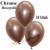 Chrome Luftballons Rosegold, Latex 28-30 cm Ø, 10 Stück
