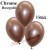 Chrome Luftballons Rosegold, Latex 28-30 cm Ø, 5 Stück